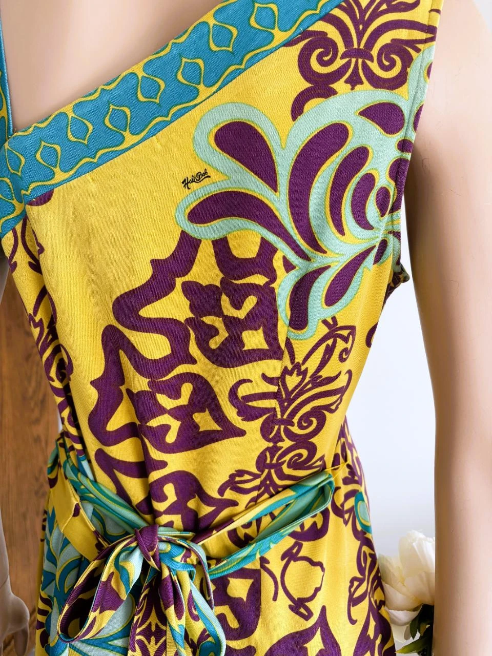 Halé Bob vestido de seda – M – pedrinhas & cinto – boho chic – photo 12